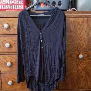 Babaton Black Button Down Shirt
